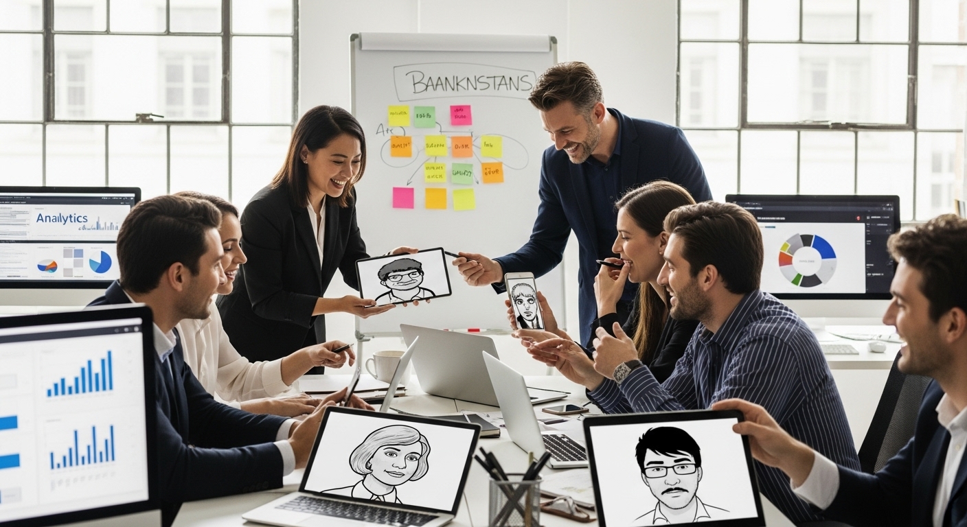 meme marketing, marketing teamwork, creative office