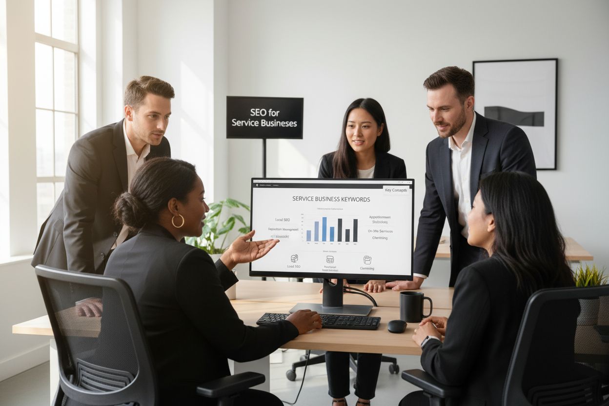 service business seo strategy teamwork