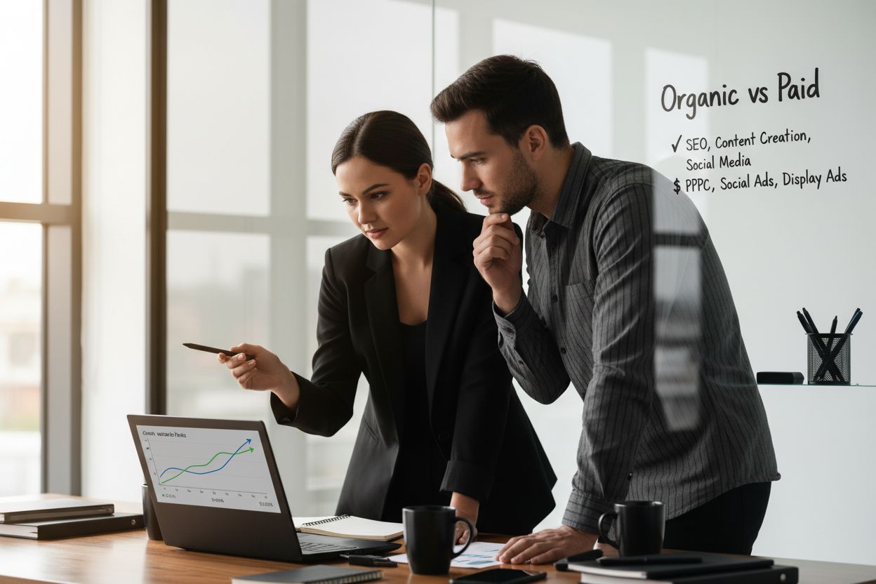 organic vs paid traffic office