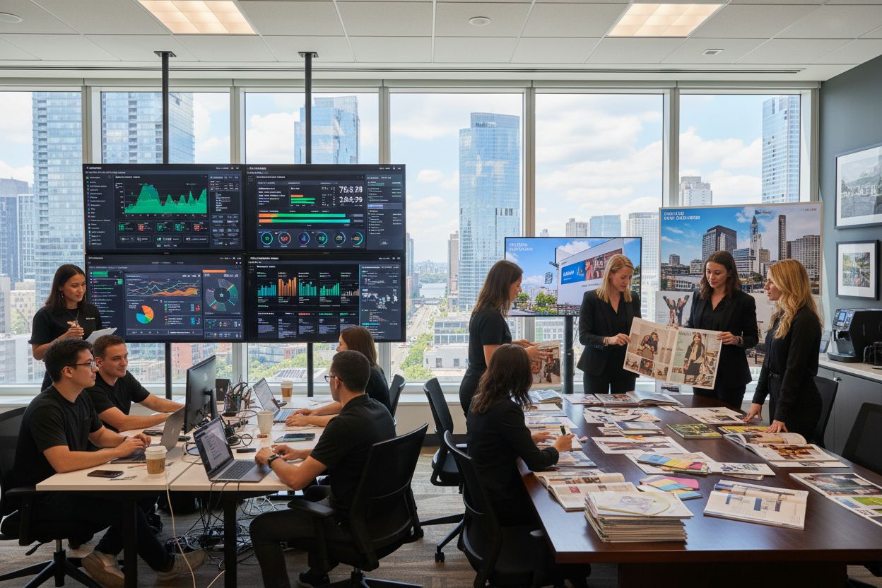 digital traditional marketing office